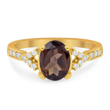 Art Deco Oval Natural Stone Ring