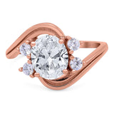 Oval Natural Stone Art Deco Ring