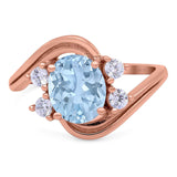 Oval Natural Stone Art Deco Ring