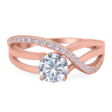 Round Natural Stone Twisted Ring