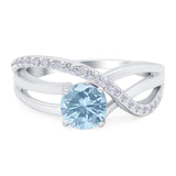 Round Natural Stone Twisted Ring