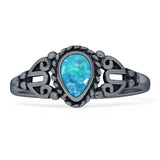 Pear Teardrop Twisted Ring