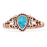 Pear Teardrop Twisted Ring