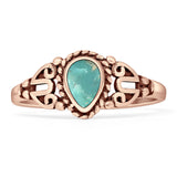 Pear Teardrop Twisted Ring