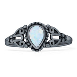 Pear Teardrop Twisted Ring
