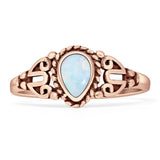 Pear Teardrop Twisted Ring