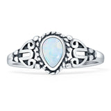 Pear Teardrop Twisted Ring