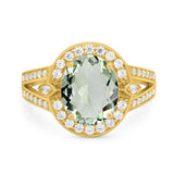 Art Deco Oval Natural Stone Ring