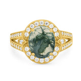 Art Deco Oval Natural Stone Ring