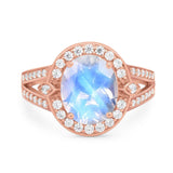 Art Deco Oval Natural Stone Ring