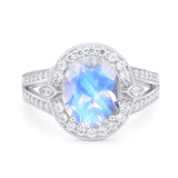 Art Deco Oval Natural Stone Ring