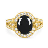 Art Deco Oval Natural Stone Ring