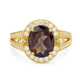 Art Deco Oval Natural Stone Ring