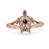 Oxidized Turtle Ring
