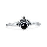 Oxidized Beaded Bali Ring