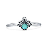 Oxidized Beaded Bali Ring
