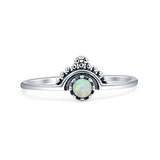 Oxidized Beaded Bali Ring