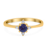 Minimalist Round Natural Stone Ring