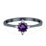 Minimalist Round Natural Stone Ring