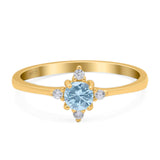 Minimalist Round Natural Stone Ring