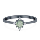 Minimalist Round Natural Stone Ring