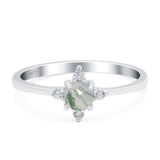 Minimalist Round Natural Stone Ring