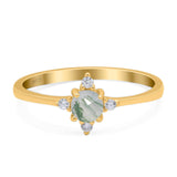 Minimalist Round Natural Stone Ring