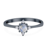 Minimalist Round Natural Stone Ring