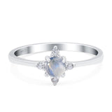 Minimalist Round Natural Stone Ring