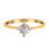 Minimalist Round Natural Stone Ring