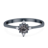 Minimalist Round Natural Stone Ring
