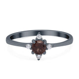 Minimalist Round Natural Stone Ring