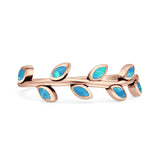 Leaf Band Oxidized Ring