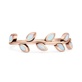 Leaf Band Oxidized Ring
