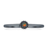 Round Opal Beaded Ring