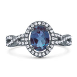 Infinity Shank Oval Natural Stone Ring