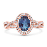 Infinity Shank Oval Natural Stone Ring