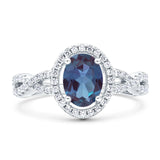 Infinity Shank Oval Natural Stone Ring