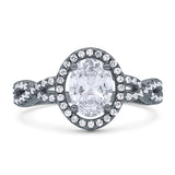 Infinity Shank Oval Natural Stone Ring