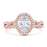 Infinity Shank Oval Natural Stone Ring