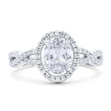 Infinity Shank Oval Natural Stone Ring