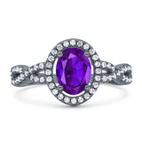 Infinity Shank Oval Natural Stone Ring