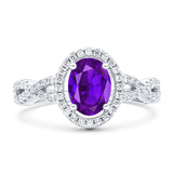 Infinity Shank Oval Natural Stone Ring