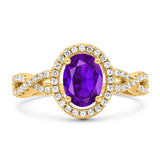 Infinity Shank Oval Natural Stone Ring