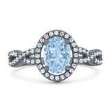 Infinity Shank Oval Natural Stone Ring