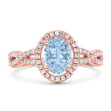 Infinity Shank Oval Natural Stone Ring