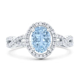 Infinity Shank Oval Natural Stone Ring