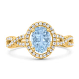 Infinity Shank Oval Natural Stone Ring