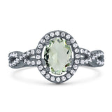 Infinity Shank Oval Natural Stone Ring