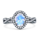 Infinity Shank Oval Natural Stone Ring